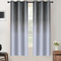 SimpleHome Ombre Room Darkening Curtains 63 inch Long for Bedroom,Gradient Grey White to Gray Light Blocking Thermal Insulated Grommet Curtains Window Drapes for Living Room,2 Panels, 42x63 inches