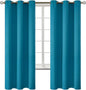 BGment Blackout Curtains - Grommet Thermal Insulated Room Darkening Bedroom and Living Room Curtains, Set of 2 Panels (42 x 72 Inch, Peacock Blue)