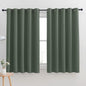 NICETOWN Thermal Insulated Dark Mallard Blackout Curtains for Bedroom, Window Treatment Solid Grommet Room Darkening Drape Panels for Bedroom (Set of 2, 70 by 63 inches Long)