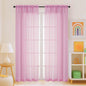 Light Pink Sheer Curtains for Window 72 inches Long 2 Panels Set, Soft Airy Modern Light Filtering Sheer Curtains for Living Room Bedroom, Dual Rod Pocket Solid Window Drapes, 2x42Wx72L inches