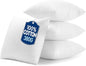 MIULEE 16x16 Pillow Inserts with Cotton Cover,Set of 4 100% Virgin Microfiber Throw Pillows for Couch Sofa and Bed
