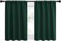 NICETOWN 2 Panels Blackout Curtains, Rod Pocket Thermal Insulated Drapes for Kitchen, Heavy Duty Small Window Treatment for Dorm Room, Studio Apartment, Basement (Hunter Green, W42 x L30)