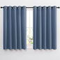 NICETOWN Bedroom Blackout Curtains and Drapes 54" L - Window Treatment Thermal Insulated Solid Grommet Blackout Draperies for Home Office (Stone Blue, 2 Panels=132" Wide)