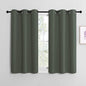 NICETOWN Modern Blackout Short Curtains, Thermal Insulated and Privacy Room Darkening Drape Panels for Boy's Guest Room Door Small Short Window (Dark Mallard, 2 Panels, W42 x L40 -Inch)