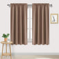 DWCN Blackout Curtains Room Darkening Thermal Insulated Bedroom Curtains Window Curtain Panels, 52 x 63 inches Long, Set of 2 Khaki Rod Pocket Drapes