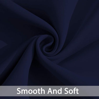 Yakamok 84 Inch Long Light Blocking Navy Blue Blackout Curtains, Room Darkening Thermal Insulated Blackout Drapes with Grommet for Bedroom (52x84Inch, 2 Panels)