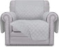 Easy-Going Chair Sofa Slipcover Reversible Sofa Cover Water Resistant Couch Cover Furniture Protector Cover with Elastic Straps for Pets Kids Children Dog Cat (Chair, Light Gray/Light Gray)