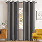 MIULEE 90" Long Blackout Curtains Room Darkening Thermal Insulated Drapes Solid Window Treatment Set Grommet Top Light Blocking Curtain for Living Room/Bedroom 2 Panels Grey