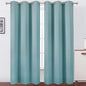 LEMOMO Stone Blue Thermal Blackout Curtains/38 x 84 Inch/Set of 2 Panels Room Darkening Curtains for Bedroom