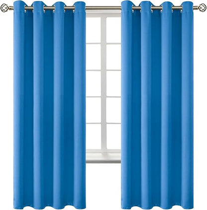BGment Room Darkening Curtains 72 Inches Long - Grommet Thermal Insulated Drapes Window Treatment Curtains for Bedroom, 2 Panels, 52 x 72 Inch, Classic Blue