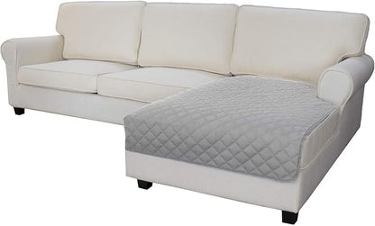Easy-Going Sectional Couch Covers for Dogs L Shape Sofa Cover Reversible Sofa Slipcover Chaise Lounge Cover Furniture Protector Cover for Pets Dog Cat (42 x 68 inches, Light Gray/Light Gray)