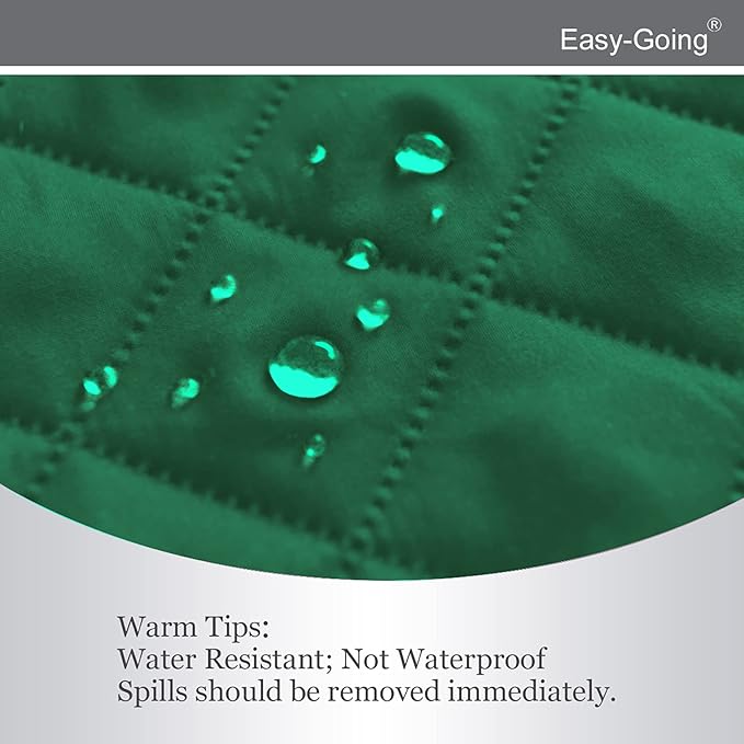 Easy-Going Futon Slipcover - Reversible Sofa Cover, Armless, Water Resistant - Protects Furniture from Pets & Kids (Green/Christmas Red)