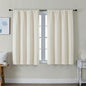 Simplebrand Ava Ivory Short Light Filtering Curtains for Bedroom 45 Inches Long 2 Panels Set, Solid Thermal Insulated, Energy Saving Window Treatment Curtains Light Filtering Drapes, W40 x L45 Inch
