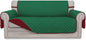 Easy-Going Sofa Slipcover Reversible Loveseat Sofa Cover Couch Cover for 2 Cushion Couch Furniture Protector with Elastic Straps for Pets Kids Dog Cat (Oversized Loveseat, Green/Christmas Red)