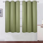 LEMOMO Sage Green Thermal Blackout Curtains/38 x 63 Inch/Set of 2 Panels Room Darkening Curtains for Bedroom
