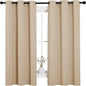 NICETOWN Thermal Insulated Grommet Room Darkening Curtains/Draperies/Panels for Bedroom (2 Panels, W42 x L63 inches, Biscotti Beige)