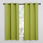 NICETOWN Fresh Green Blackout Curtains 68 inches Length for Laundry Room, 2 Panels, 42" Wide, Thermal Insulated Decoration Drapes for Office Window