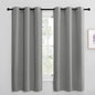 NICETOWN Thermal Insulated Grommet Blackout Curtains, Kids Window Drape Panel for Nursery, Privacy Short Curtains (Silver Grey, 2 Panels, W42 x L68 -Inch)
