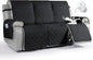 VANSOFY Waterproof Recliner Couch Covers, Sofa Covers 1-Piece Washable Reclining Sofa Cover Non-Slip Furniture Protector with Elastic Straps Pocket for Dogs, Pets(Black,3 Seater)
