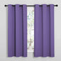 NICETOWN Bedroom Curtain Panels Blackout Draperies, Thermal Insulated Solid Grommet Blackout Curtains/Drapes (1 Pair, 34 by 63 inches, Lilac Purple)