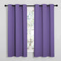 NICETOWN Lilac Purple Blackout Curtains for Bedroom (1 Pair, 42 x 63 inches), Farmhouse Thermal Insulated Room Darkening Drapes for Windows