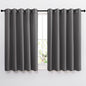 NICETOWN Bedroom Blackout Curtains Panels - Window Treatment Thermal Insulated Solid Grommet Blackout for Living Room (Set of 2, 66 by 54 Inch, Grey)