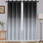 SimpleHome Ombre Room Darkening Curtains for Living Room, Light Blocking Gradient Black to Grey White Thick Thermal Insulated Grommet Window Curtains/Drapes for Bedroom, 2 Panels, 52x72 inches Length