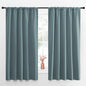 NICETOWN Greyish Blue Blackout Curtains Panels for Window, Thermal Insulated Rod Pocket Blackout Drapes/Draperies for Living Room (2 Panels, W52 x L63 inches)