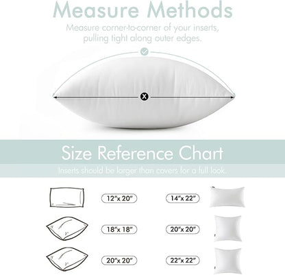 MIULEE Pillow Insert 12x20 Inch Set of 4, Decorative Rectangle Throw Pillow Inserts, Premium Fluffy Pillow Forms Sham Stuffer for Sofa Couch Living Room