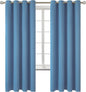 BGment Blackout Curtains for Bedroom - Grommet Thermal Insulated Room Darkening Curtains for Living Room, Set of 2 Panels (52 x 72 Inch, Faded Denim)