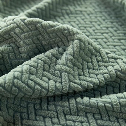 Couch Covers for 3 Cushion Sofa Pet Friendly Couch Cushion Covers Universal Sofa Covers Washable Stretch Slipcovers for Sectional Sofa (Texture Green,Large Triple Seat Cover)