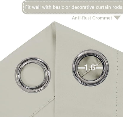 H.VERSAILTEX Blackout Patio Curtains 100 x 96 Inches for Sliding Door Extral Wide Blackout Curtain Panels Thermal Insulated Room Divider - Grommet Top, 8' Tall by 8.5' Wide - Pale Oak