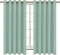 BGment Blackout Curtains - Grommet Thermal Insulated Room Darkening Bedroom and Living Room Curtains, Set of 2 Panels (70 x 63 Inch, Frosty Green)