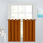 Yakamok 36 Inch Curtains Blackout Window Curtains for Kitchen, Grommet Room Darkening Thermal Insulated Sunlight Block Drapes for Living Room, W 52 x L 36, Burnt Orange, 2 Panels