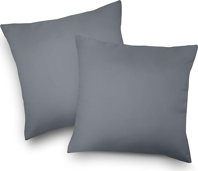 Utopia Bedding 24x24 Pillow Inserts, Set of 2, Grey – Indoor Decorative Throw Pillows for Bed, Sofa & Couch – Soft, Supportive & Fluffy Cushion Inserts
