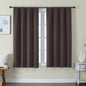 Simplebrand Ava Chocolate Short Blackout Curtains for Bedroom 54 Inches Long 2 Panels Set, Solid Thermal Insulated, Energy Saving Window Treatment Curtains Blackout Drapes, W40 x L54 Inch, Chocolate