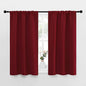 NICETOWN 40inch Curtains for Small Windows, Thermal Insulated Privacy Short Drapes for Kitchen Bathroom (Set of 2, Burgundy Red, 29" Wide)