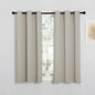 NICETOWN Natural Blackout Shack Curtains Noise Reducing, Thermal Insulated and Privacy Room Darkening Drape Panels for Boy's Guest Room Door Small Short Window (2 Panels, W34 x L48 -Inch)