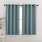 NICETOWN Blackout Greyish Blue Curtains for Bedroom - Thermal Insulated Grommet Solid Window Treatments Energy Saving Sound Reducing Drapes for Bathroom, 2 Panels, W46 x L54