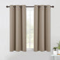NICETOWN Blackout Window Curtains 60 inch Length 2 Panels, 34 x 60 Inch, Taupe, Grommet Top Room Darkening Thermal Insulated Solid Vertical Drapes for Bedroom/Kid Room