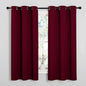 NICETOWN Blackout Curtains for Bedroom, Window Room Darkning Curtains/Drapes, Cold and Heat Reduction Curtains for Kitchen Living Room (Wine Red, 2 Panels, W42 x L63 inches)