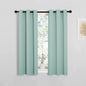 NICETOWN Thermal Insulated Curtains Blackout Draperies, Window Treatment Solid Grommet Room Darkening Drape Panels for Bedroom (Aqua Blue, Set of 2, 29 by 45 inches Long)