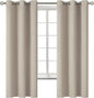 BGment Camel Room Darkening Curtains 63 Inches Long - Grommet Thermal Insulated Drapes Window Treatment Curtains for Bedroom, 2 Panels, 42 x 63 Inch