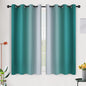 SimpleHome Ombre Room Darkening Curtains 54 inches Length for Bedroom,Grommet Gradient Light Blocking Teal Gradient Window Curtains for Living Room,2 Panels, 52x54 inches
