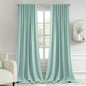 MIULEE Aqua Back Tab Blackout Curtains 120 Inch Long 2 Panels Set for Bedroom, Rod Pocket/Pinch Pleated Extra Long Thermal Insulated Living Room Darkening Light Blocking 10FT Drapes