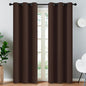 Yakamok Premium Room Darkening Thermal Insulated Curtains for Bedroom/Living Room - Classic Grommet Top (2 Panels, Chocolate Brown, 38 Inch by 84 Inch)