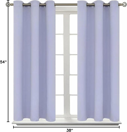 BGment Room Darkening Curtains 54 Inches Long - Grommet Thermal Insulated Drapes Window Treatment Curtains for Bedroom, 2 Panels, 38 x 54 Inch, Lavander