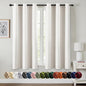 MIULEE Ivory Blackout Curtains for Bedroom Living Room 63 Inches Long 2 Panels, Thermal Insulated Room Darkening Drapes Solid Grommet Noise Reduction Light Blocking Window Treatments 40x63 Inch