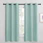 NICETOWN Aqua Blue Room Darkening Curtains for Kitchen, Window Treatment Thermal Insulated Solid Grommet Room Darkening Curtains/Drapes for Bedroom (Set of 2, 42 inches Wide by 68 inches Long)