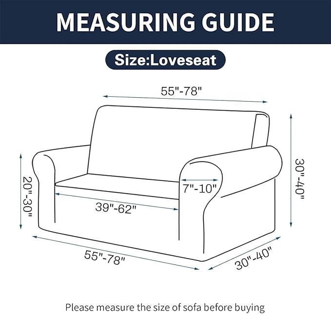 Cupuamon 2026 New Stretch Loveseat Sofa Slipcovers Couch Cover for 2 Cushion Furniture Protector Sofa Covers with Elastic Bottom Jacquard Fabric Small Checks for Pets, Kids - Dusty Pink